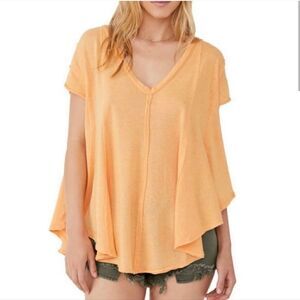 We The Free Sammie Relaxed Oversized Fit V Neck Top Size XS